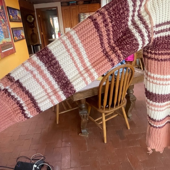 Polly & Esther Cream and Orange Crew Neck Sweater - Picture 2 of 3